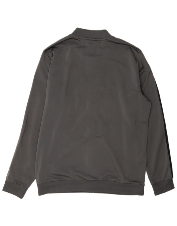 Adidas Mens Tracksuit Top Jacket Large Grey Polyester