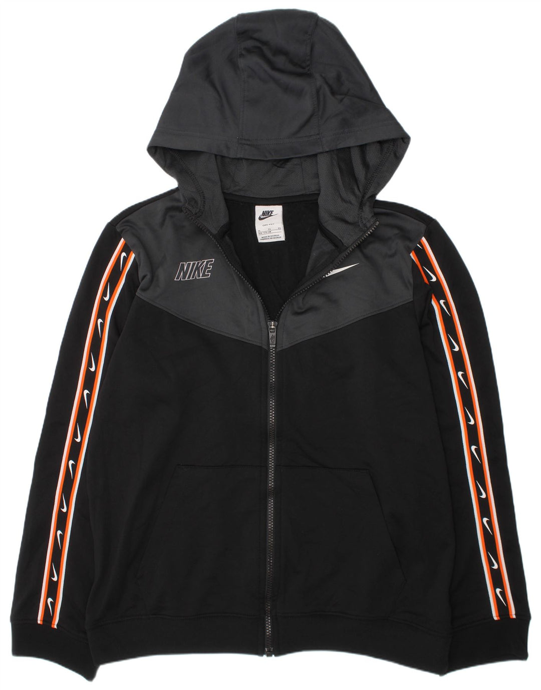 NIKE Pull à capuche zippé Dri Fit pour garçon 13-14 ans XL Noir Colorblock