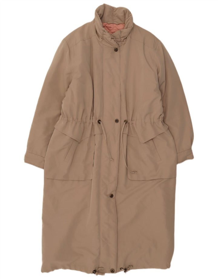 Trevira Imperméable Femme UK 16 Large Beige Polyester