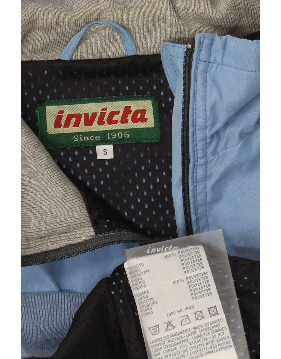 Invicta Veste Bomber Homme UK 36 Petit Bleu Polyester