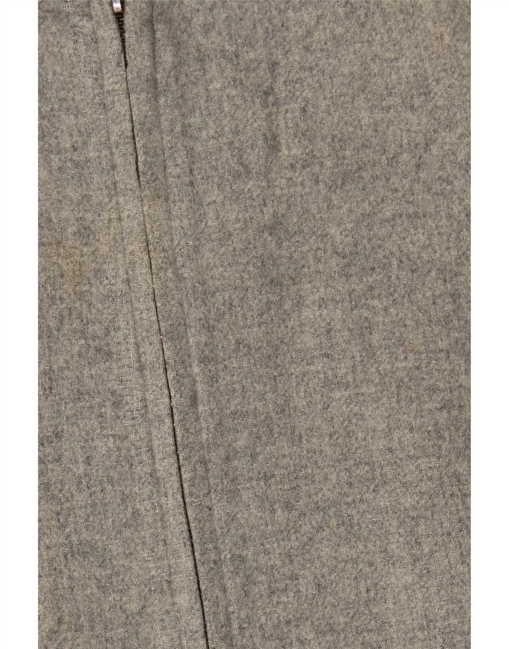 MASSIMO DUTTI Veste bomber à capuche pour femme UK 16 Large Gris