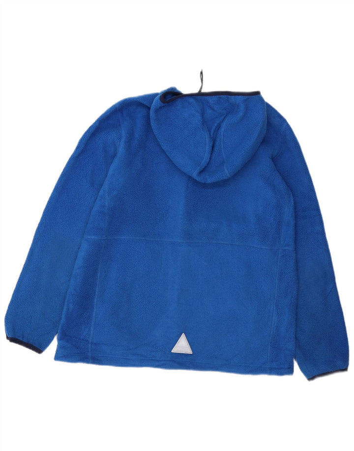 L.L.BEAN Veste Polaire à Capuche Femme UK 18 XL Bleu Polyester