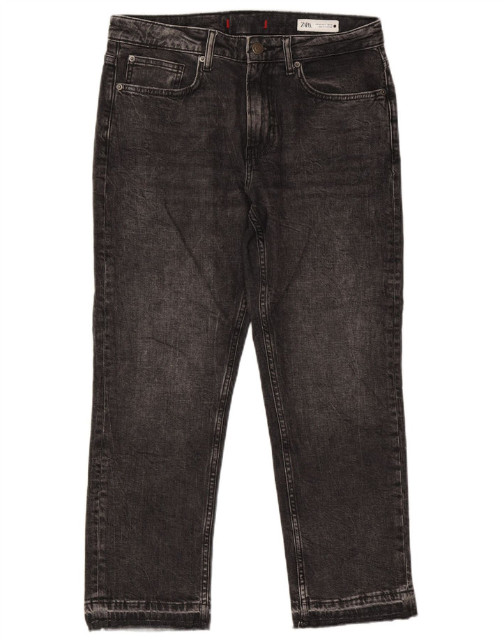 Jean droit femme ZARA EU 38 Small W28 L26 noir