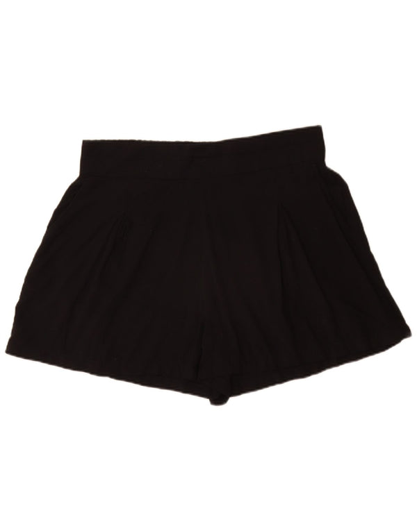 Marks & Spencer Womens High Waist Chino Shorts UK 14 Large W32 Black