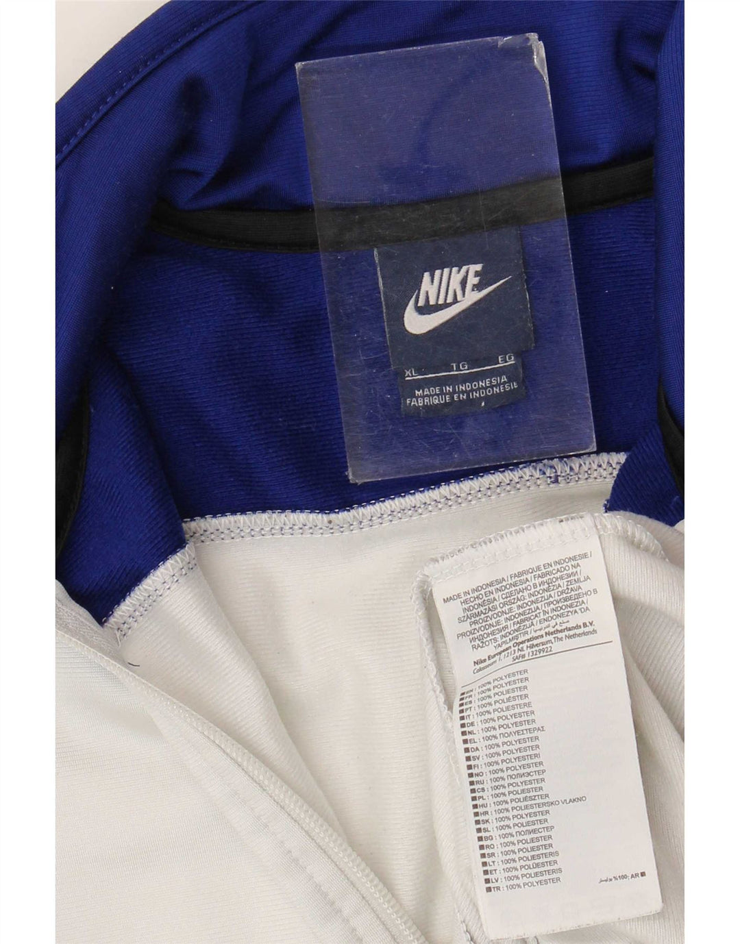 Nike Veste de survêtement pour femme UK 18 XL Blanc Colorblock Polyester