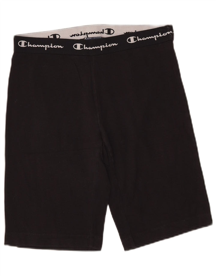 CHAMPION Short de sport graphique pour femme UK 12 coton noir moyen