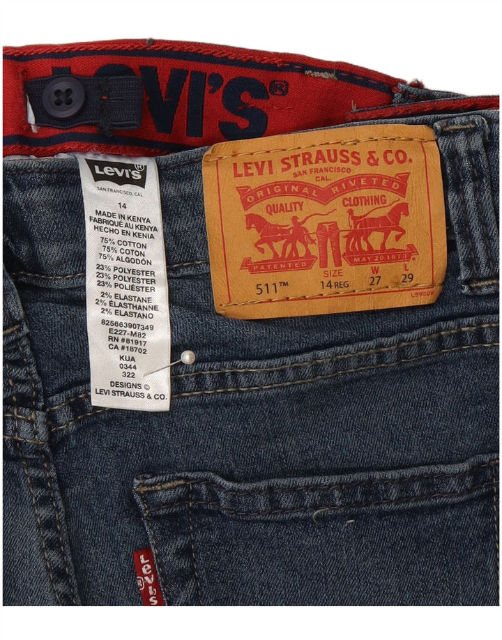 Levi's Garçon 511 Jean Slim 13-14 ans W27 L29 Bleu Coton