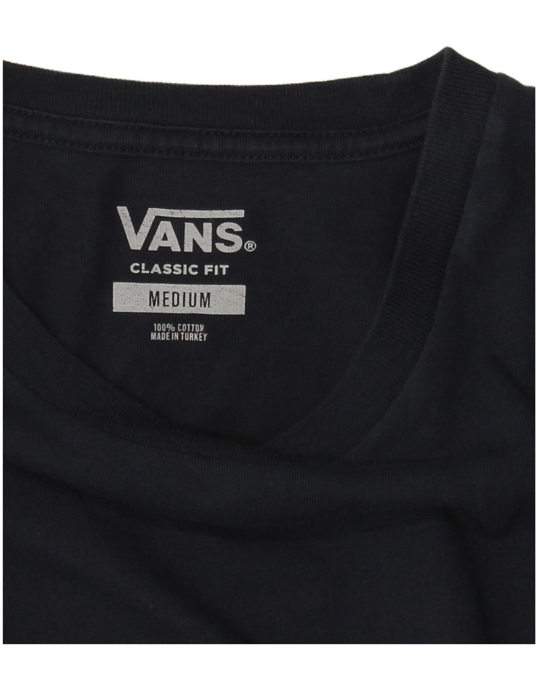 Vans Homme Coupe Classique T-Shirt Graphique Haut Bleu Marine Moyen Coton