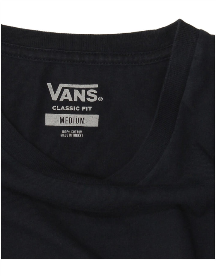 Vans Homme Coupe Classique T-Shirt Graphique Haut Bleu Marine Moyen Coton