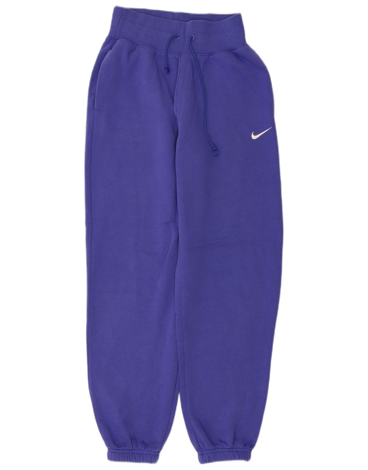 NIKE Pantalon de survêtement pour femme Joggers UK 4 XS Bleu Coton