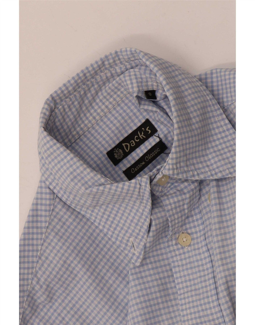 Dack's Chemise Homme Petit Vichy Bleu