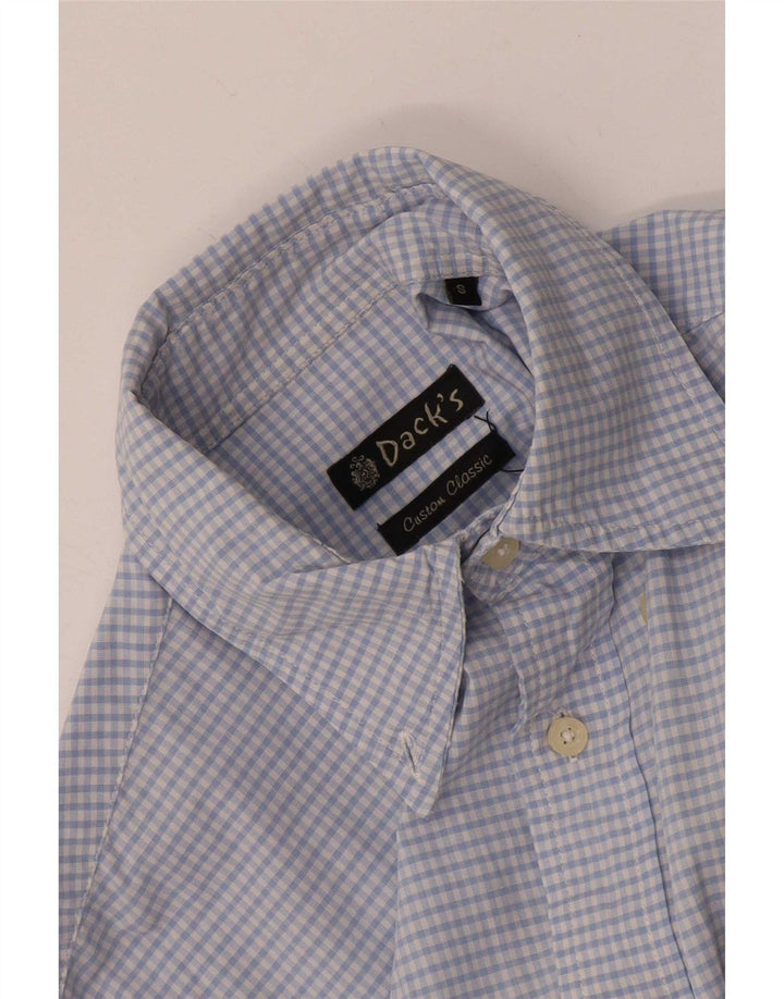 Dack's Chemise Homme Petit Vichy Bleu