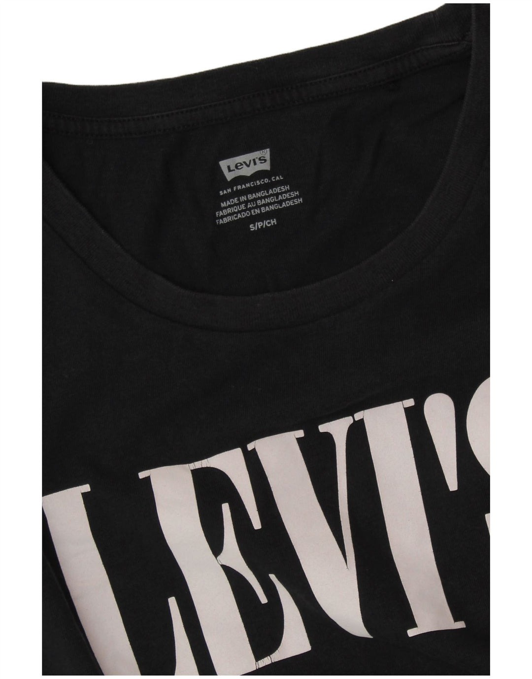 LEVI'S T-shirt graphique pour femme UK 10 Small Noir