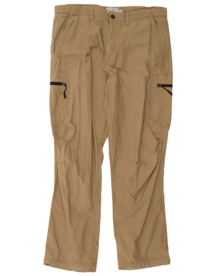 Marks & Spencer Pantalon cargo coupe régulière pour homme W36 L31 Coton beige