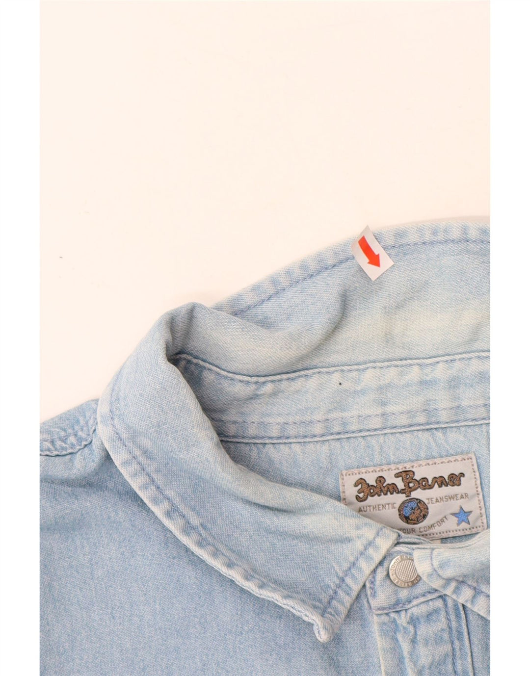 JOHN BANER Chemise en Jean Homme 3XL Bleu Coton