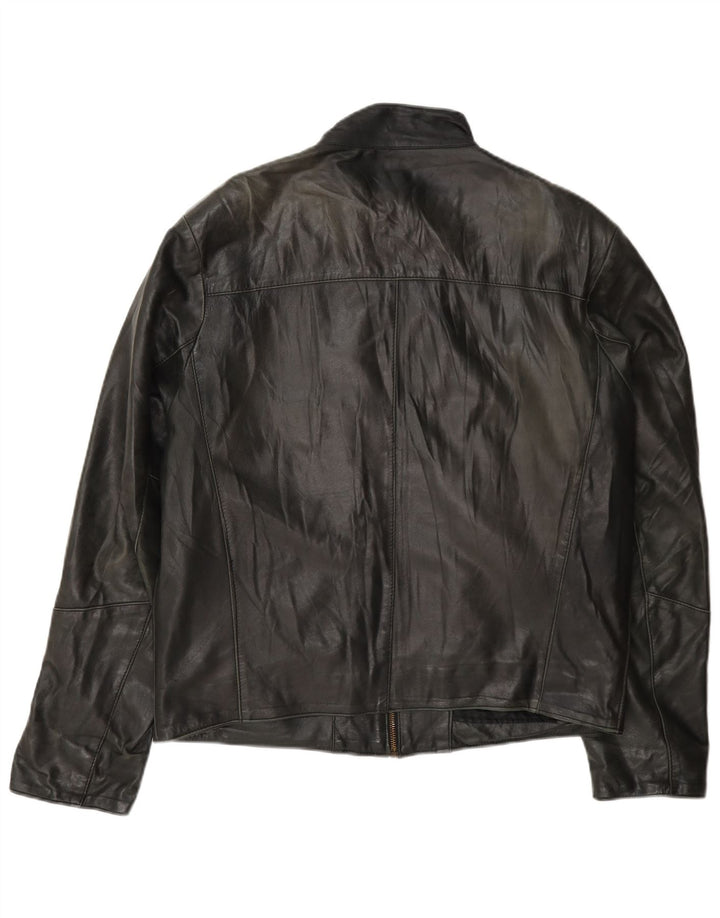 Bulli E Pupe Veste en cuir pour homme UK 40 Large Noir