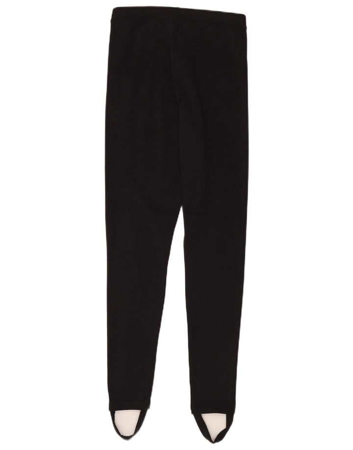 ADIDAS Leggings étriers pour femmes UK 10 Petit Noir Polyester