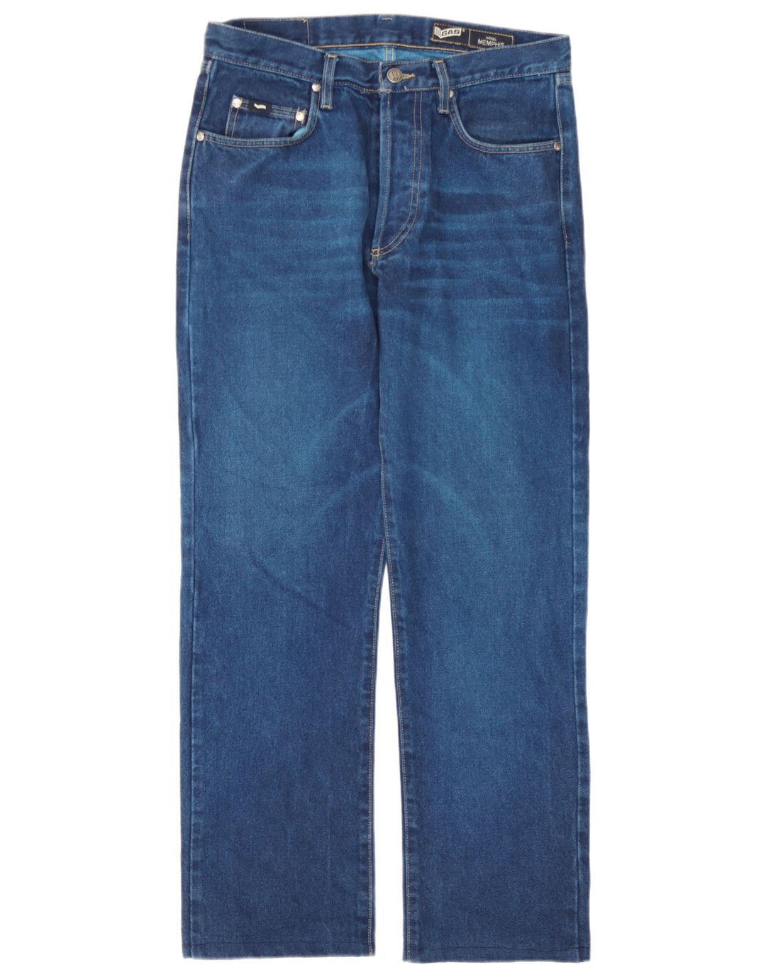 Gas Jean droit homme W32 L28 bleu coton