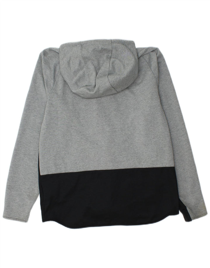 NIKE Pull à capuche zippé pour homme en coton color block gris moyen