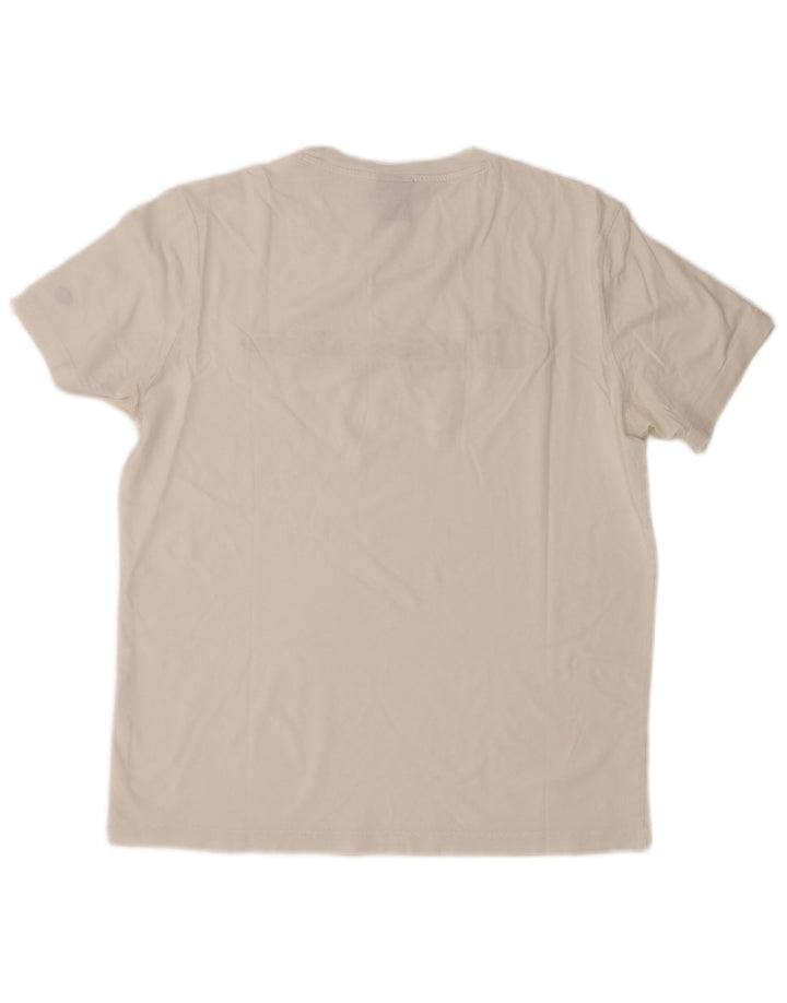 CHAMPION Mens Graphic T-Shirt Top Medium White