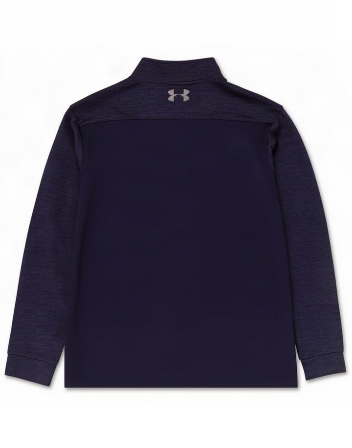 Under Armour Haut de survêtement à col zippé pour homme XL Bleu marine moucheté
