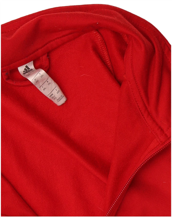 Adidas Veste de survêtement pour homme 2XL Rouge Polyester