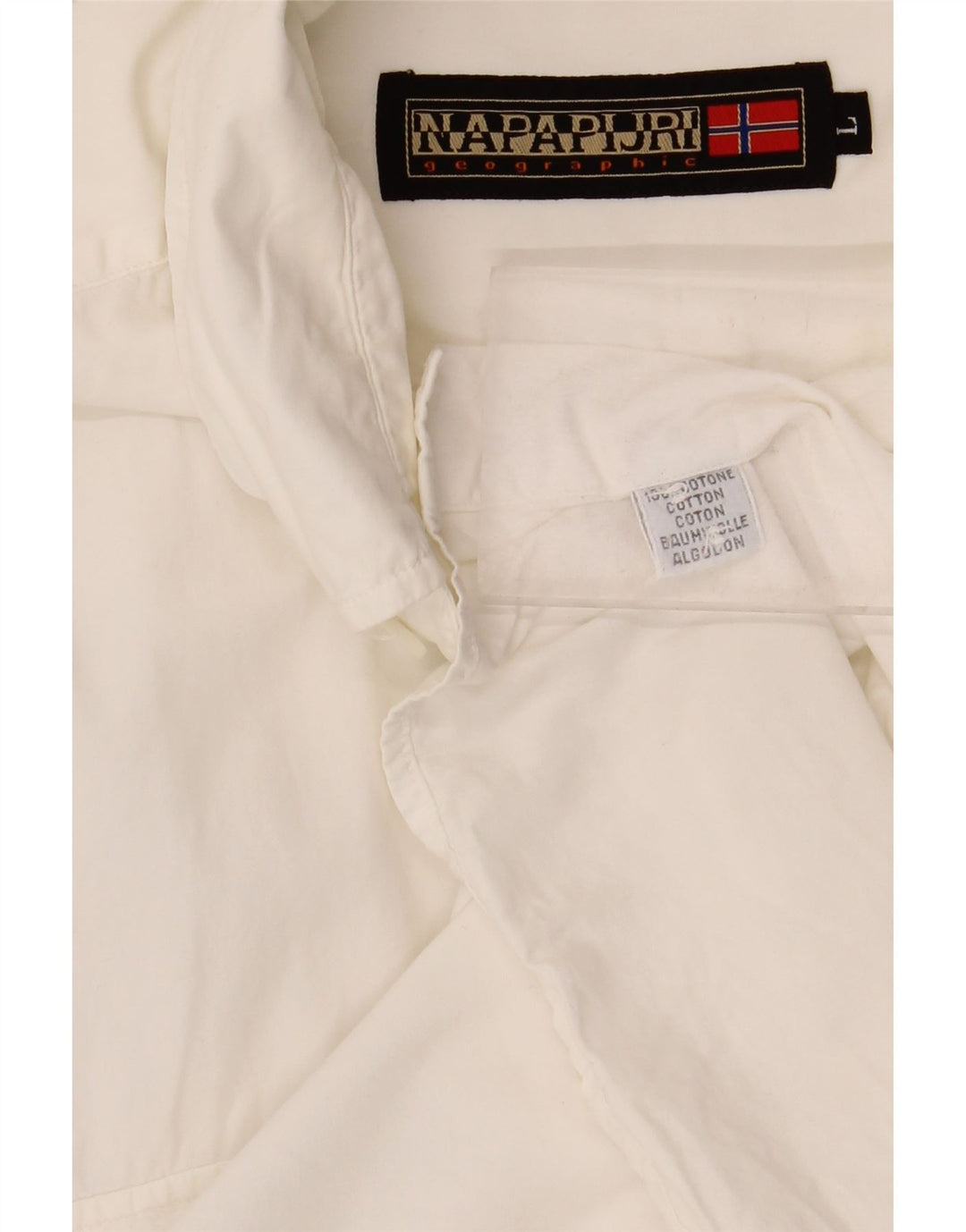 Napapijri Chemise Homme Large Blanc Coton