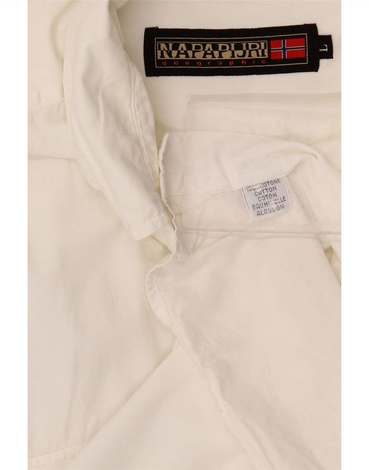Napapijri Chemise Homme Large Blanc Coton