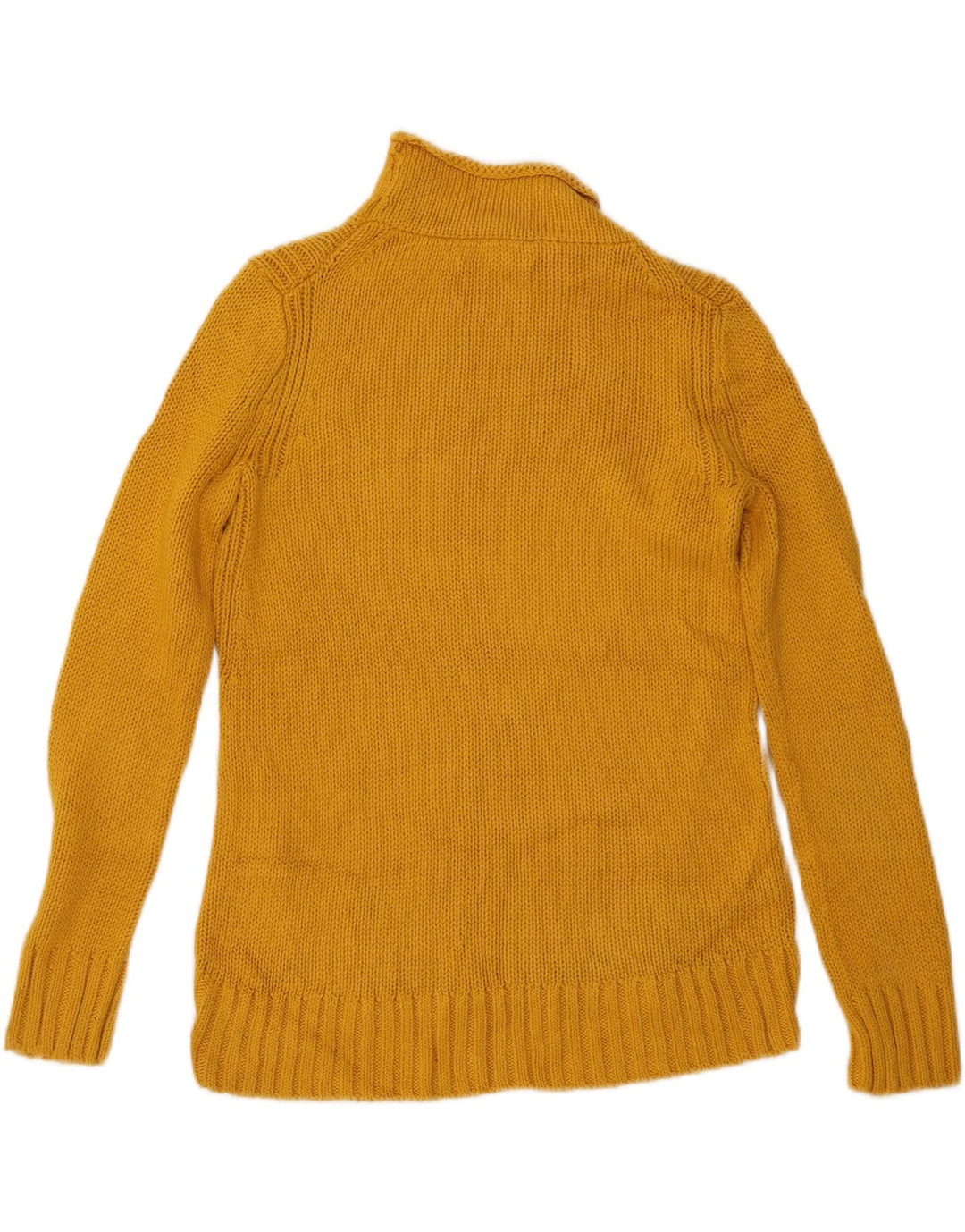 J. CREW Pull col roulé pour femme UK 10 Petit coton jaune