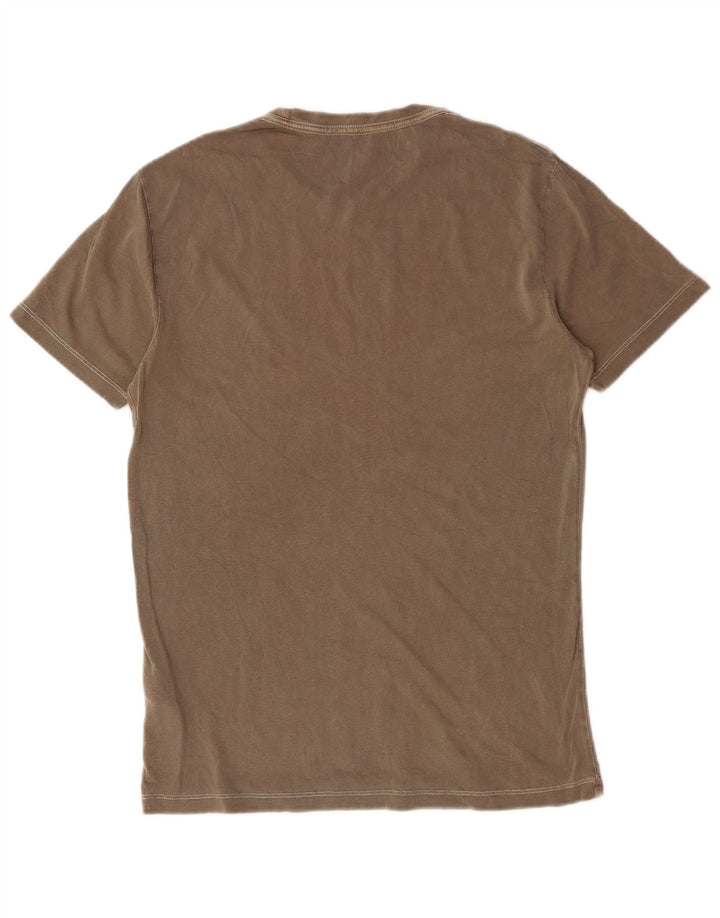 All Saints T-Shirt Regular Fit Homme Petit Marron Coton