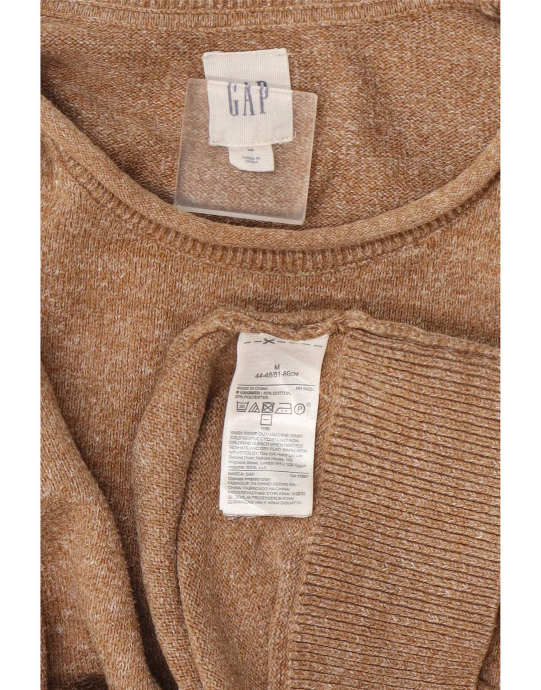 Gap Pull Col Bateau Homme Beige Moyen Moucheté Coton