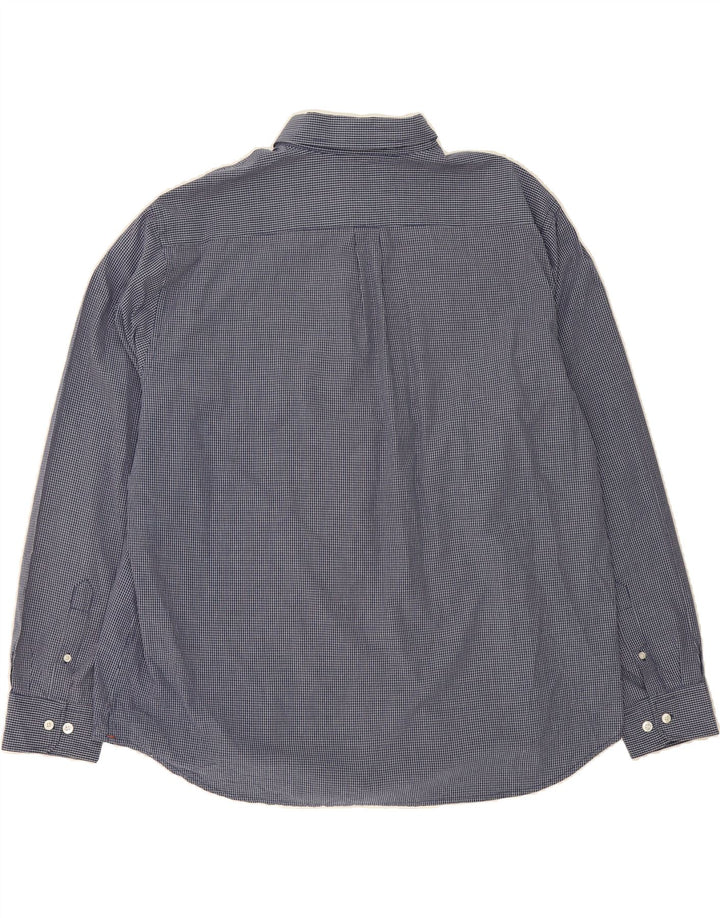DOCKERS Mens Shirt 2XL Navy Blue Gingham Cotton Vintage Dockers and Second-Hand Dockers from Messina Hembry 