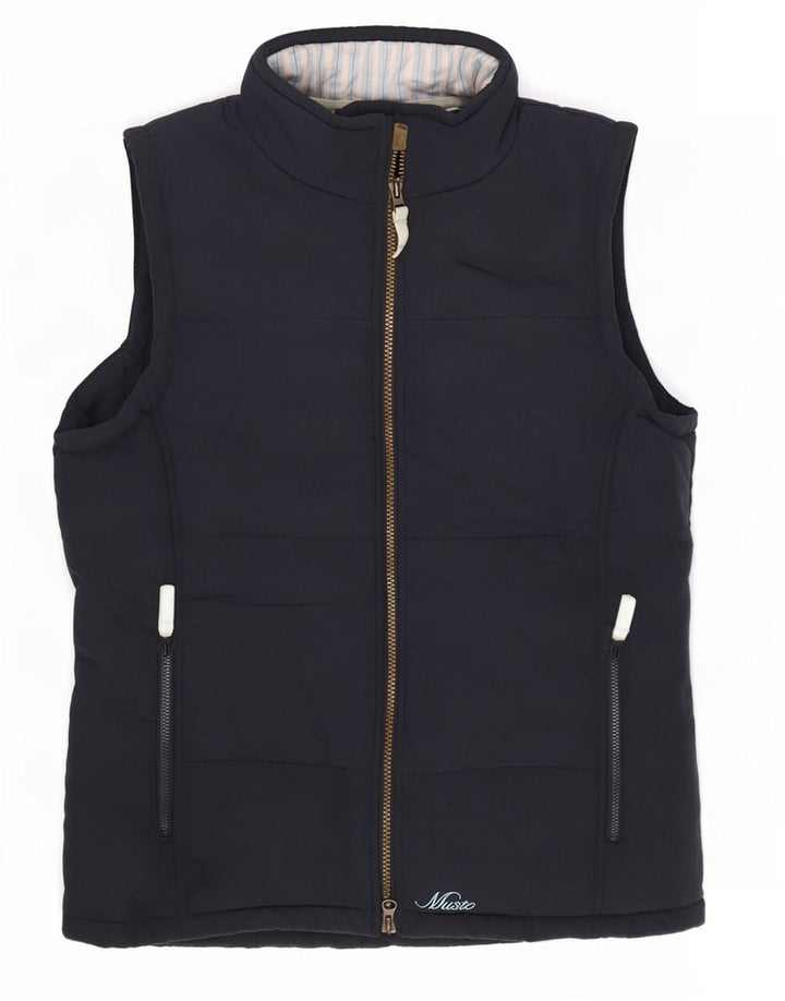 Musto Gilet rembourré pour femme UK 14 Large Bleu marine Polyester