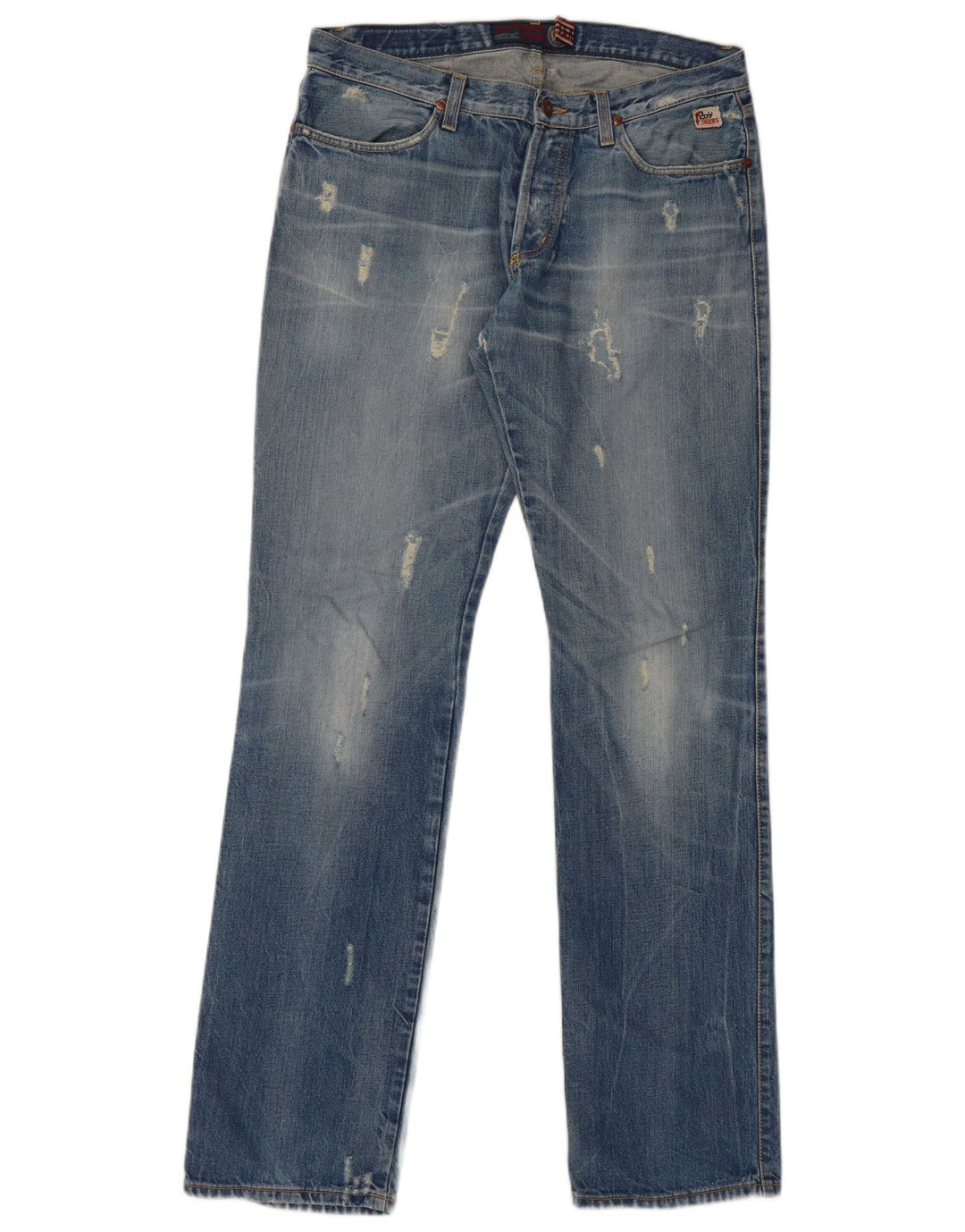 Roy Rogers Jean droit vieilli pour homme W34 L36 en coton bleu