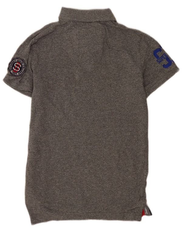 Superdry Polo Graphique Homme Gris Moyen Coton