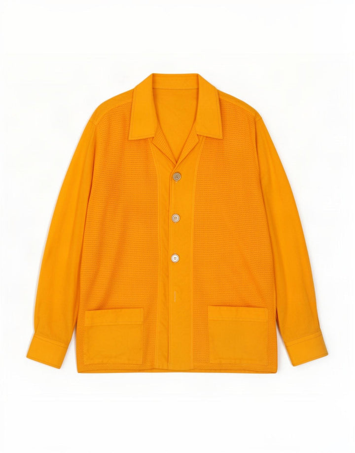 vintage Chemise Homme Taille 38 15 Jaune Moyen
