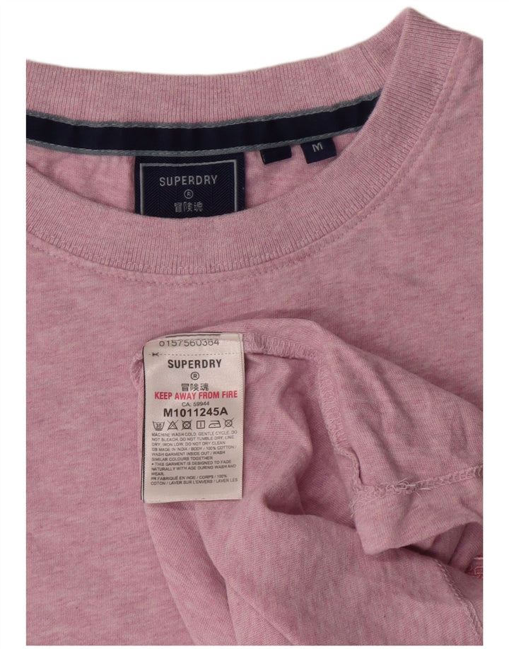 SUPERDRY T-Shirt Homme Rose Moyen Coton
