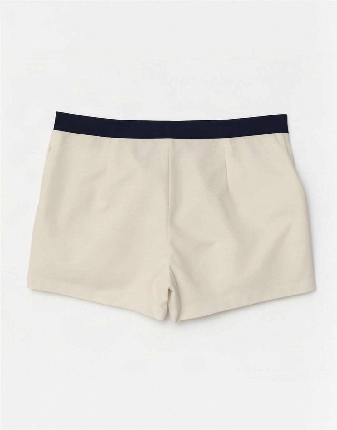 Short décontracté vintage pour hommes IT 50 Large W30 Blanc Colourblock Polyester