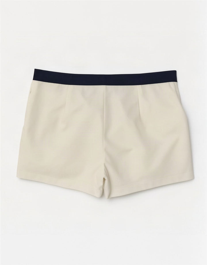 Short décontracté vintage pour hommes IT 50 Large W30 Blanc Colourblock Polyester