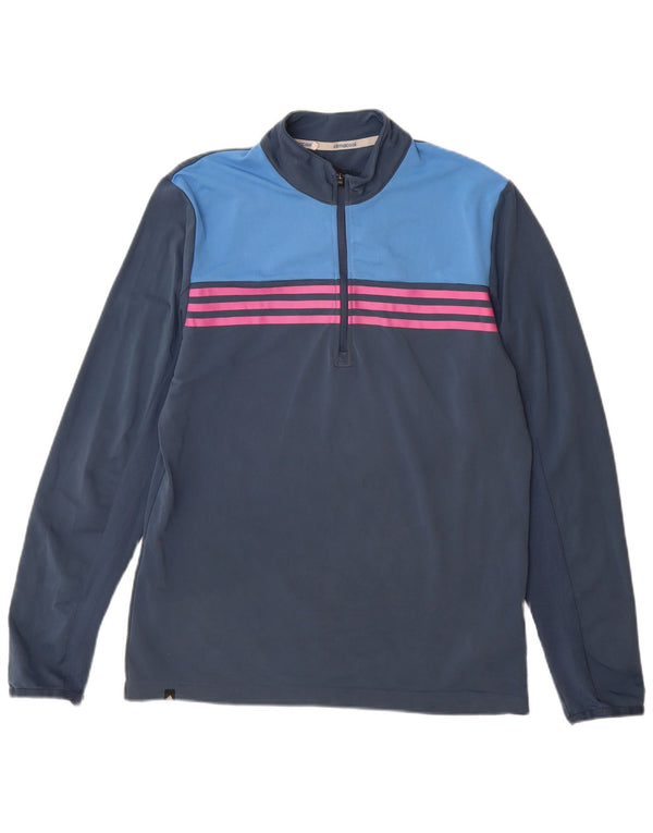Adidas Hommes Climacool Pull Survêtement Haut Petit Bleu Marine Colorblock