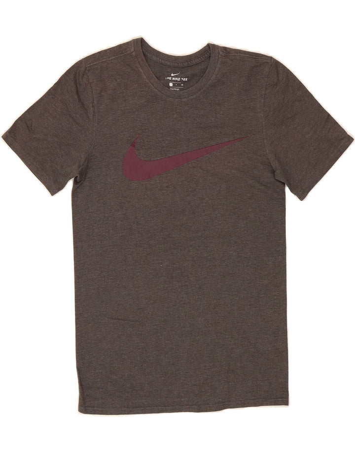 NIKE Mens Athletic Cut Regular Fit Graphic T-Shirt Top Small Grey Cotton Vintage Nike and Second-Hand Nike from Messina Hembry 