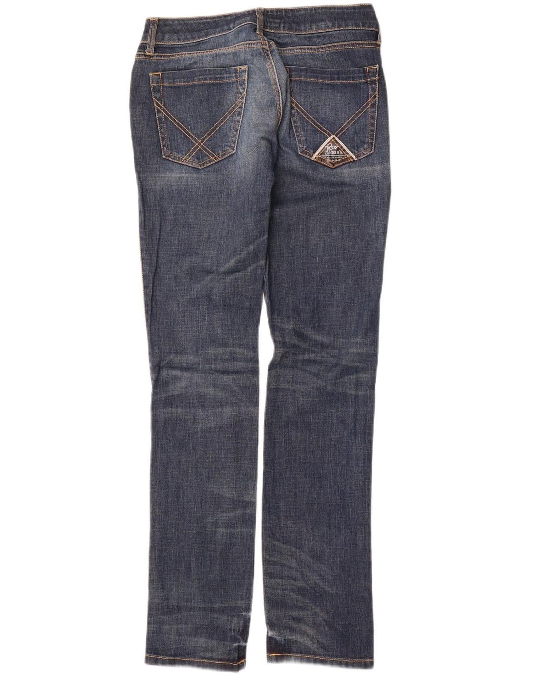 ROY ROGERS Womens Straight Jeans IT 42 Medium W29 L34 Navy Blue Cotton