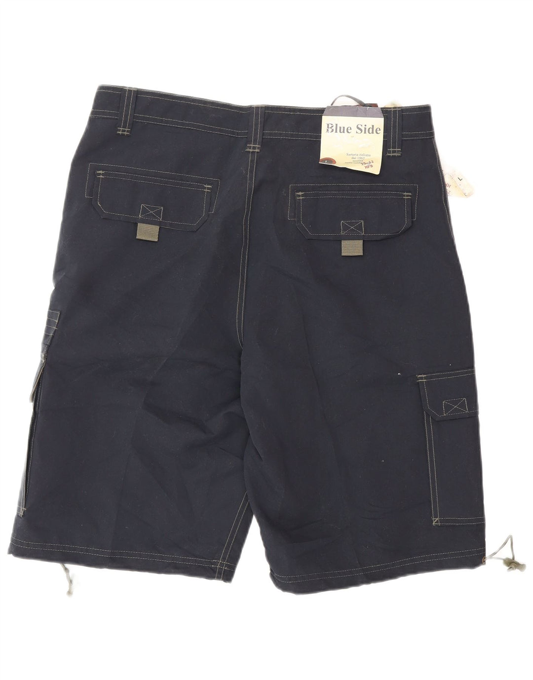 Short cargo pour hommes Blue Side Large W34 Polyester bleu marine