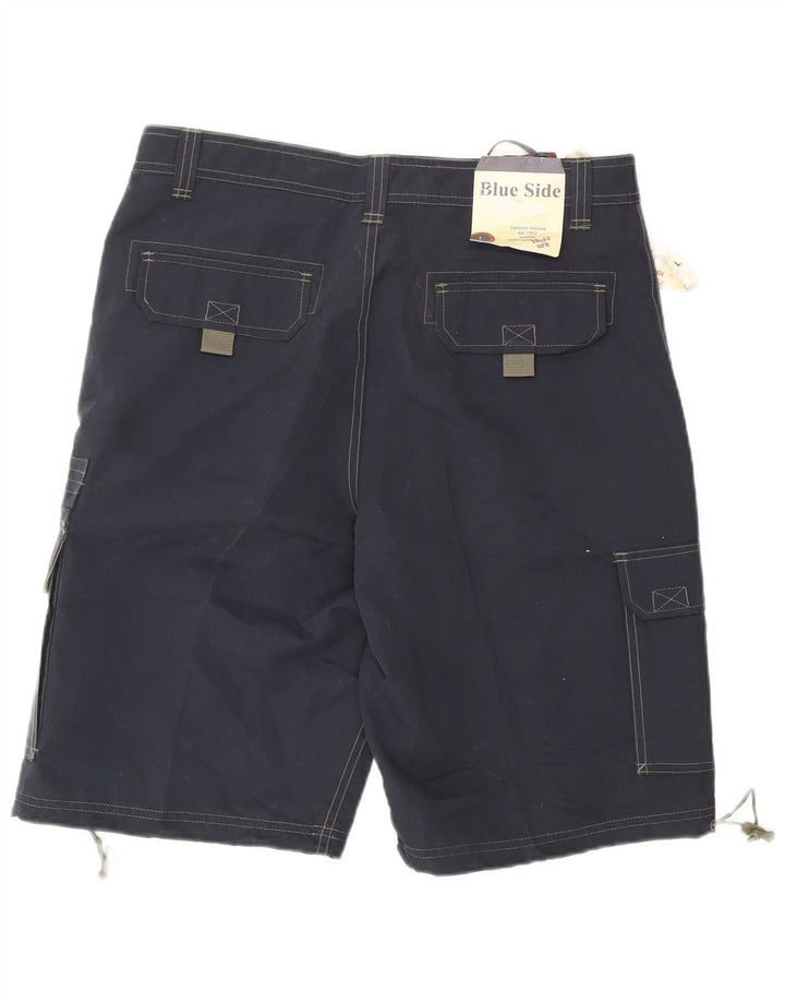 Short cargo pour hommes Blue Side Large W34 Polyester bleu marine