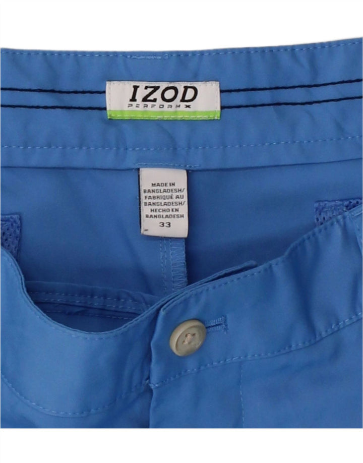 IZOD Mens Chino Shorts W33 Medium Blue Polyester Vintage Izod and Second-Hand Izod from Messina Hembry 