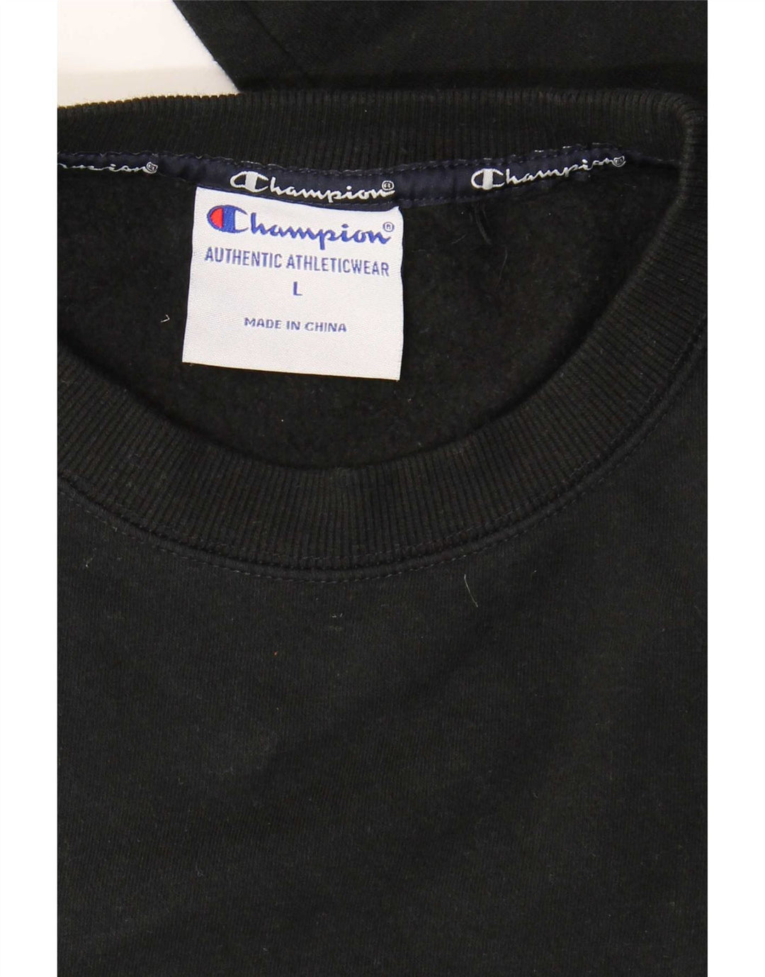 Champion Sweat-shirt graphique pour homme en coton noir Taille L