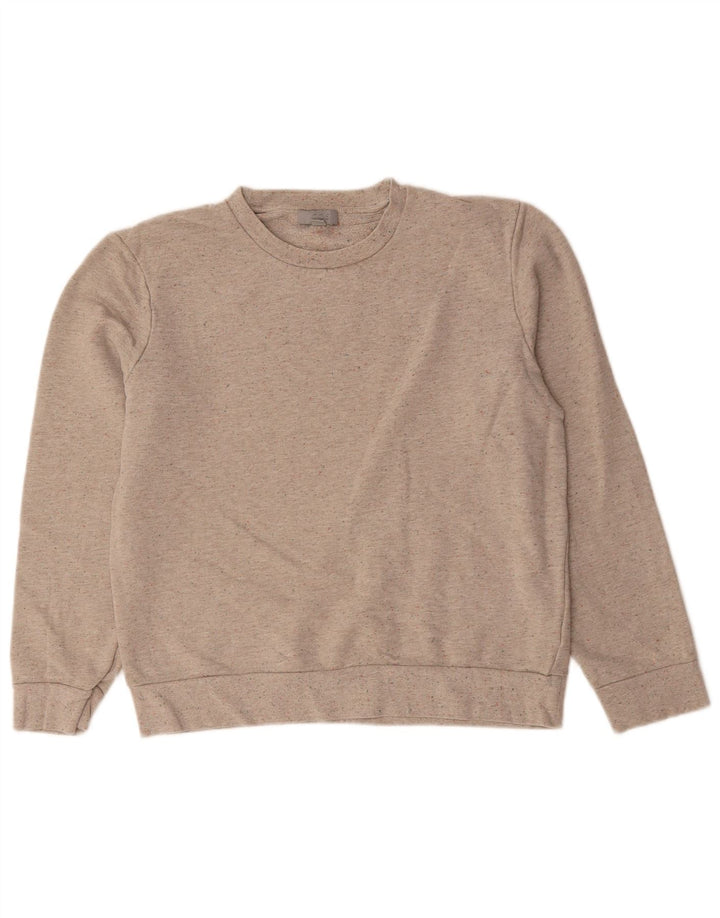 Cos Sweat-shirt pour femme UK 44 en coton moucheté beige moyen