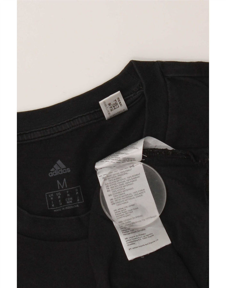 Adidas T-shirt graphique pour homme en coton noir moyen