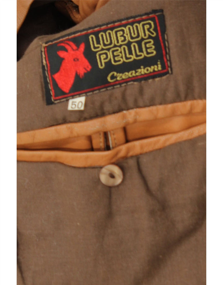 Manteau en cuir homme vintage IT 50 grand cuir marron