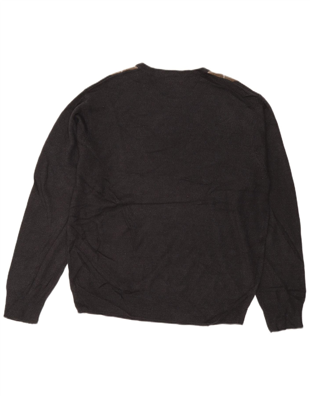 DOCKERS Pull ras du cou pour homme, grand, gris, argyle/diamant, acrylique